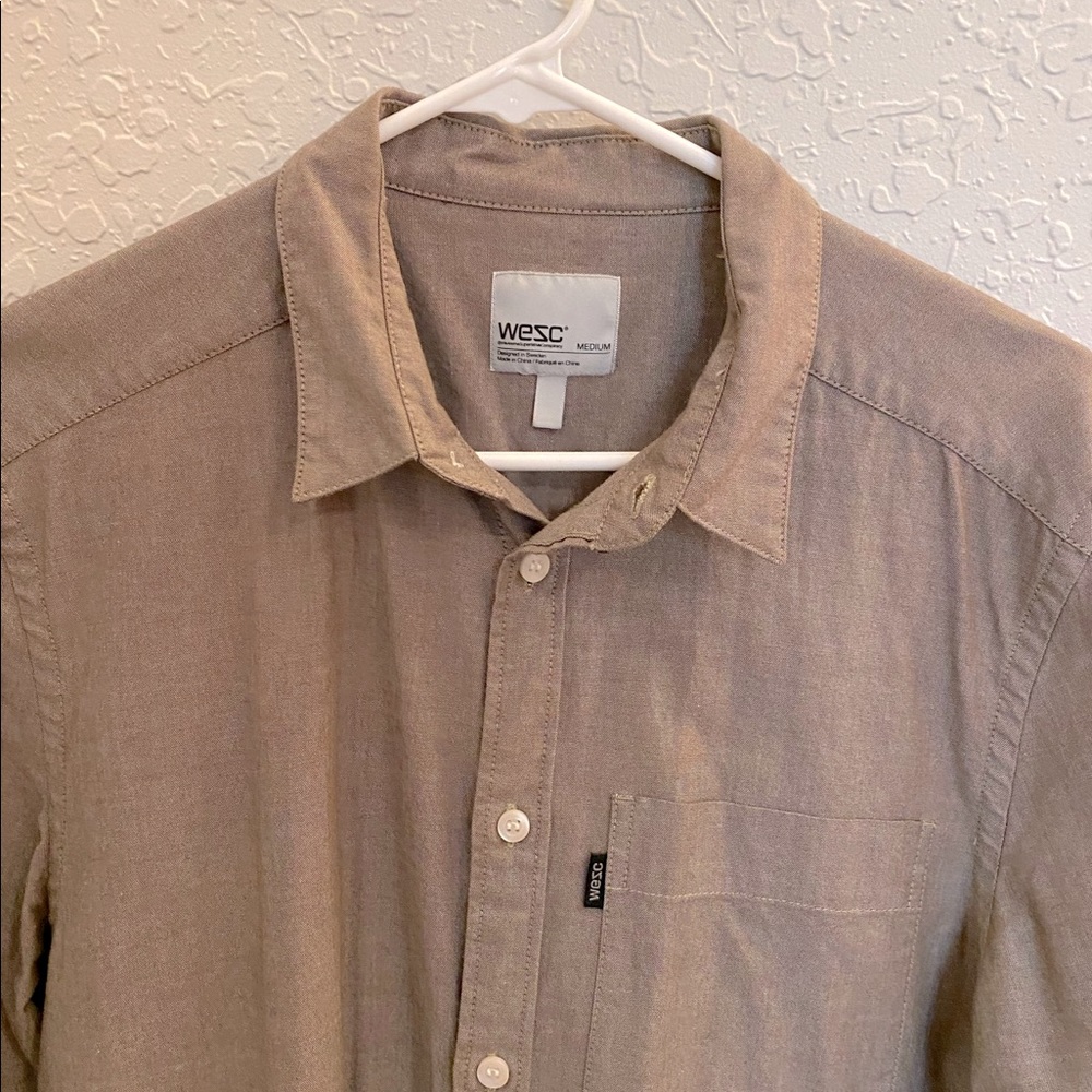 WESC Men’s LongSleeve Button Up Shirt